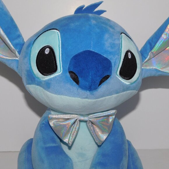 Disney 100 Years 14" Plush Stitch Celebration Outfit Silver Ears Bowtie NEW - Picture 2 of 9